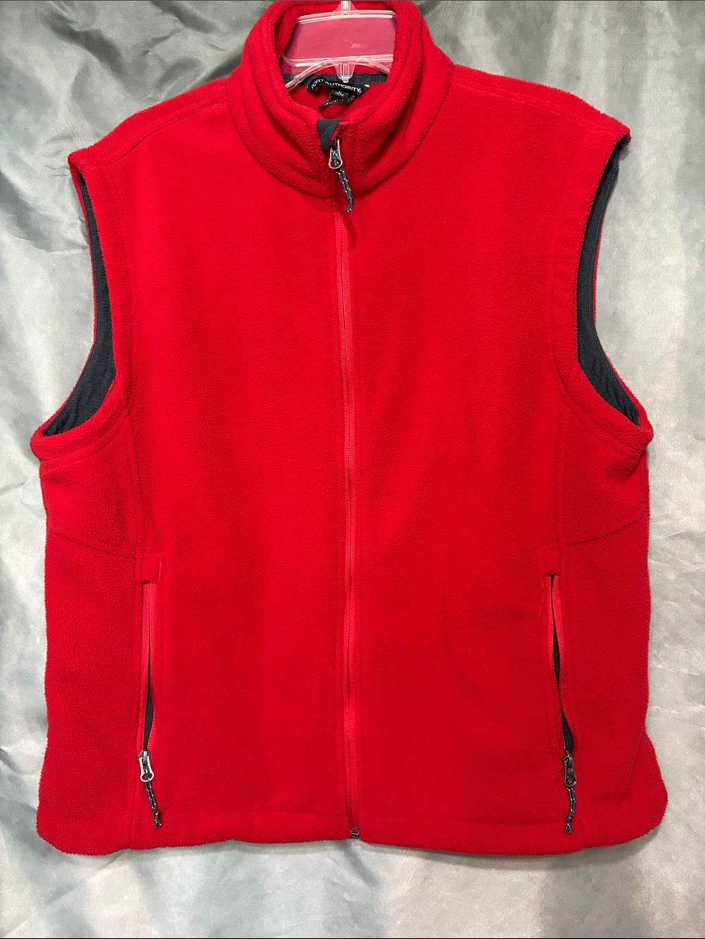 Port Authority Red Full-Zip Fleece Vest